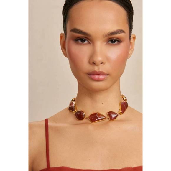 NEW CULT GAIA women's yachne choker in amber - Picture 3 of 3